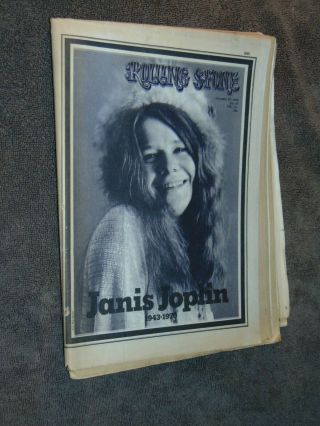 Oct.  29,  1970 Rolling Stone Newspaper: Janis Joplin Dead; Jimi Hendrix Funeral
