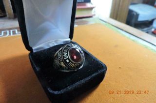 Vintage 1992 Union Pacific Railroad Harriman Class Safety Award Silver Ring 2