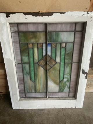 Antique/vintage/old Stained Glass/colored Glass Window
