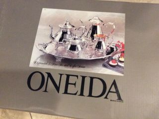 Nib Oneida Silverplate 5 Piece Coffee Tea Set -