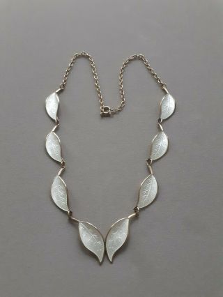 David Andersen Silver Gilt Leaf Necklace