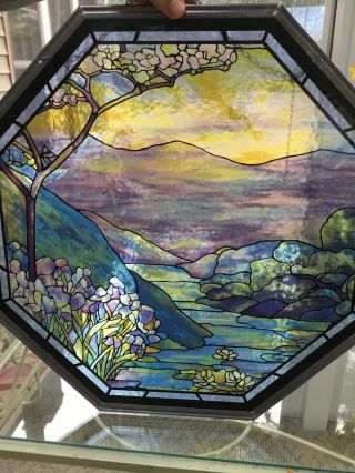 Glassmasters Tiffany Landscape Stained Glass Louis C Tiffany Final Price
