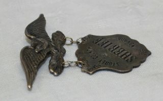 Vintage Obsolete Silver Storey County Nevada Sheriff Badge 2