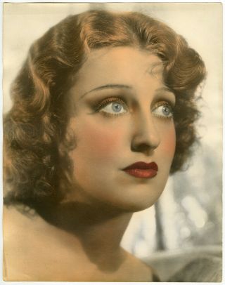 Hollywood Musical Sensation Jeanette Macdonald Large Vintage Color - Gloss Photo
