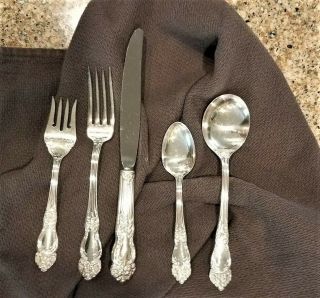 Reed & Barton Tiger Lily Silver - Plated 40pc Flatware Set - Service For 8
