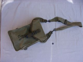 Ww2 Gi General Purpose Ammo Carrying Bag - - 1st Patt - - Khaki W/shoulder Strap - - 1944