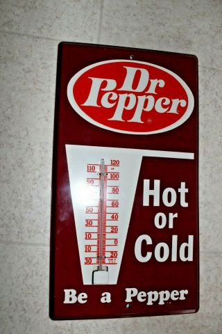 Vintage Dr.  Pepper Advertising Thermometer 12 