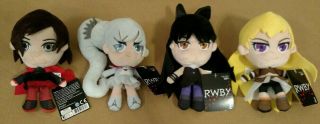 Official Rooster Teeth Rwby Ruby,  Weiss,  Blake & Yang Plush -,  Complete Set