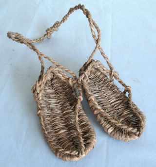 Japanese Old Straw Sandals Waraji Ornament