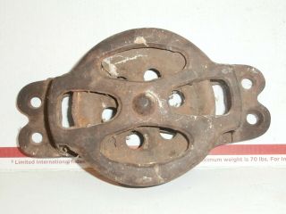 Vintage Steel Block And Pulley Wall Anchor Single Pulley Barn Farm Find
