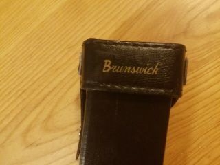 Brunswick Vintage Flip Top Leather Cue Case 1b2s