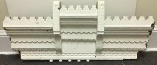 Antique Architectural Salvage Wood Pediment Piece Carved Eastlake Painted White