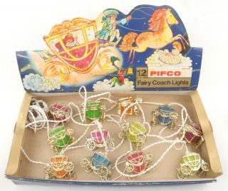 Vintage Pifco Cinderella Fairy Coach Christmas Lights -