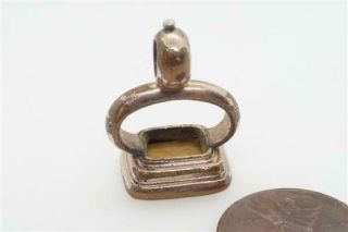Antique English Gold Filled Intaglio Seal Fob / Charm C1820 Gun / Hunting Dog