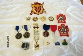 16 Various Pin/patches - Colorado Demolay/shriners & Other Organizations