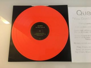 Queen - You Don’t Fool Me - Ultra Rare Uk Orange Vinyl Promo 12” 12rdj6446 /record