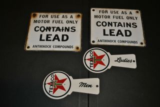 Vintage,  Texaco Bathroom Key Signs And Others