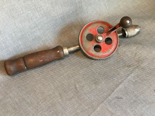 Vintage 12 " Eggbeater Style Hand Crank Drill