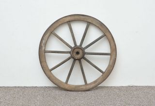 set of 4 vintage old wooden cart carriage wagon wheels wheel - 48 cm / 40 cm 3