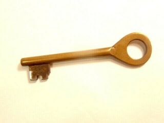 Old Brass And Steel Skeleton Type House Key