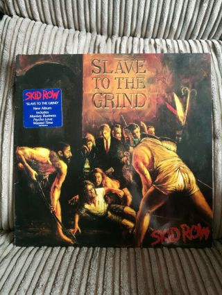 Skid Row - Slave To The Grind Lp 1991 Uk 12 " W/ Sticker