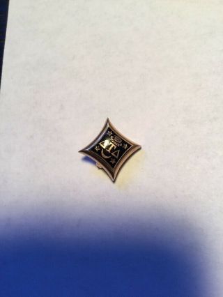 Vintage Delta Tau Delta Fraternity 10k Gold Pin / Badge,  1958 Engraved 3.  7 Grams