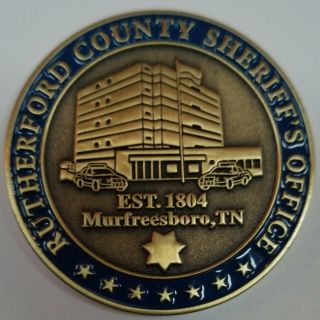 Rutherford County Tennessee Tn Sheriffs Office Murfrees Tn Challenge Coin