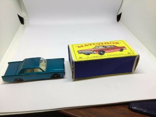 Matchbox Lesney Lincoln Continental 31 Teal Blue