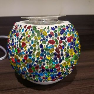 Partylite Scentglow Confetti Tart Warmer With Glass Insert.  Plug In.