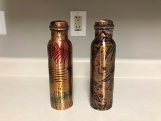 33oz Decorative Copper Water Bottles (2)