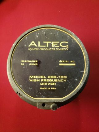 Altec Lansing 288 - 16g Driver Vintage As - Is