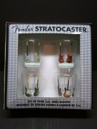 Fender Stratocaster Shot Glasses Set Of 4