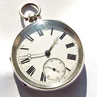 1878 Silver Fusee Chain Drive Pocket Watch In Full Order