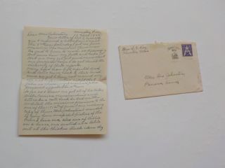 Wwii Letter 1945 Missing In Action Only Survivors China Base Ww Panora Iowa Ww2