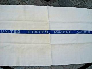 Usmc United States Marine Corps Hand Towel,  Wwii Korea Period Type