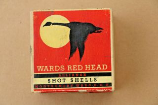 Wards Red Head Reliance 12 Gauge Empty 2 - Piece Shotgun Shell Box