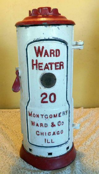 Antique Cast Iron Montgomery Ward & Co.  Water Heater Steampunk 1920 