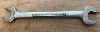 Vintage Craftsman Tools Sae Open End Wrench 5/8 " X 3/4 " =v= Series Made In Usa