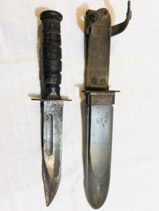 Vintage Wwii Us/usa Navy Mk2 Fighting Knife/dagger Usn Mark 2 Camillus Ny Marked