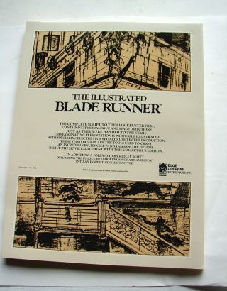The ILLUSTRATED BLADE RUNNER 1982 1st Edition RARE Blue Dolphin NM J19 2