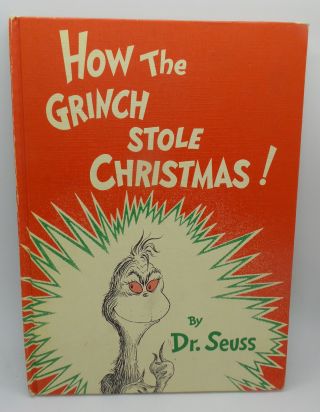 Copyright 1957 How The Grinch Stole Christmas First Edition Illustrated Book