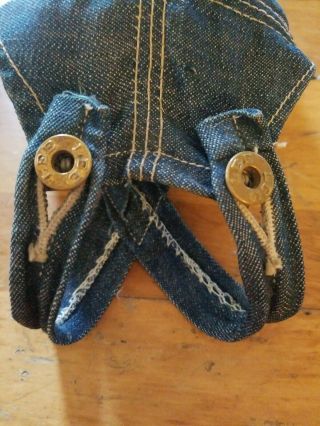 Vintage Buddy Lee Composition Doll In Overalls HORRIBLE Lee Jeans 13 
