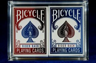 Bicycle Rider Back Mini Playing Cards Foil Minis Comes W/case