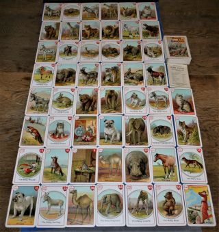 Two packs of Vintage playing cards,  Players snap cards and Noah ' s Ark card game 3