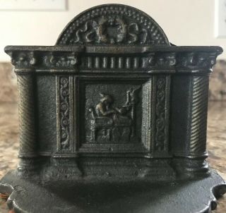 Vintage Decorative Small Cast Iron Door Stop Book End With Miniature Anchor