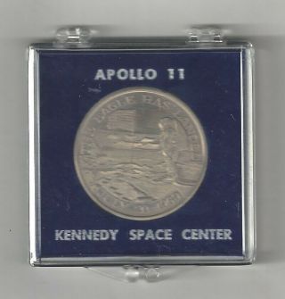 Apollo 11 Mfa Flown Metal Nasa Eagle Kennedy Space Center Medallion Medal Coin
