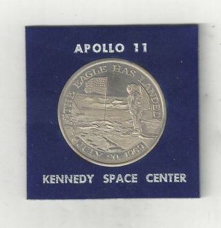 APOLLO 11 MFA FLOWN METAL NASA EAGLE KENNEDY SPACE CENTER MEDALLION MEDAL COIN 2