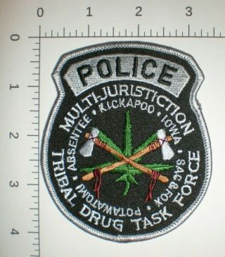 Ok Oklahoma Indian Tribes Police Tribal Drug Narcotics Task Force Tactical Patch