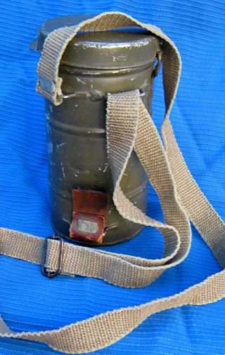 Finnish Wwii Winter War Civil Guard Gas Mask Carrying Canister Can Nokia M32