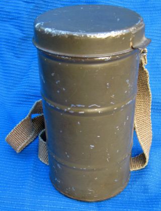 Finnish WWII Winter War Civil Guard Gas Mask Carrying Canister Can Nokia m32 2